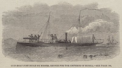 Cañonera recién construida por Messers Rennie para el Emperador de Rusia de Edwin Weedon